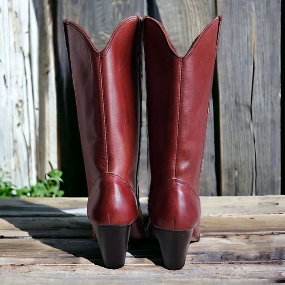 Vtg KINNEY SHOES Western Boho Pull on Boots Size 10B - Picture 5 of 17